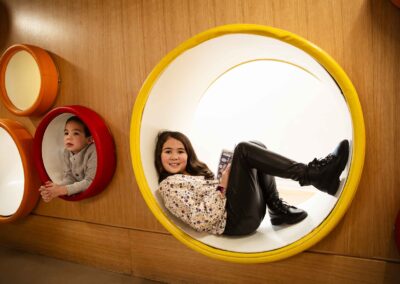 kids portrait at the Calgary Central Library